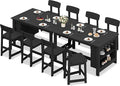 SERWALL 10-Piece HDPE Counter Height Dining Table Sets by SERWALL