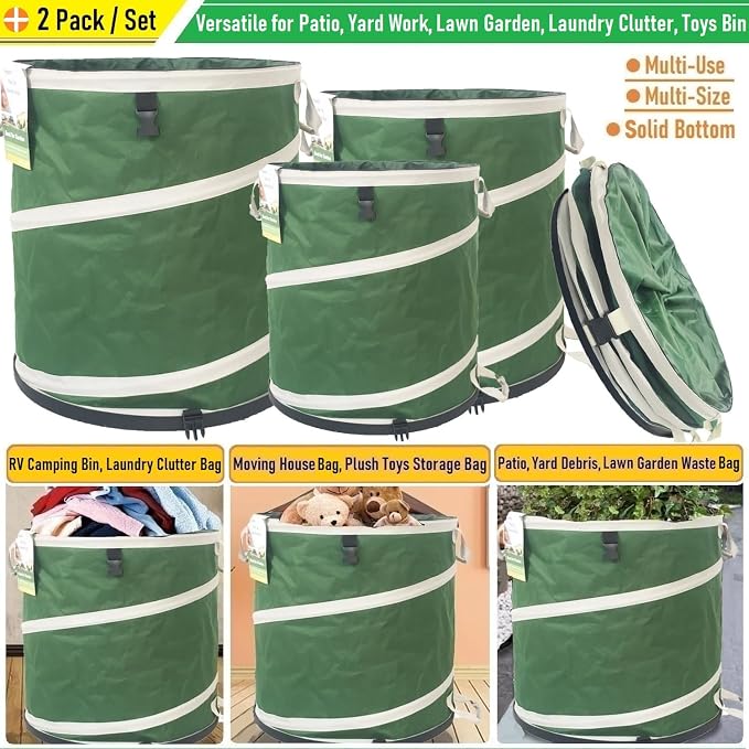 24 Gallon and 46 Gallon Collapsible Trash Can Solid Bottom - Image 5