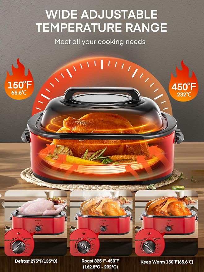 FOHERE 26QT Electric Roaster Oven - Image 3