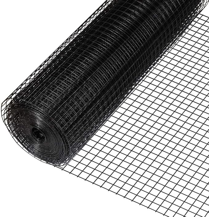 Fencer Wire 16 Gauge Black Vinyl Coated Welded Wire Mesh Size 1 inch by 1 inch by Fencer+Wire