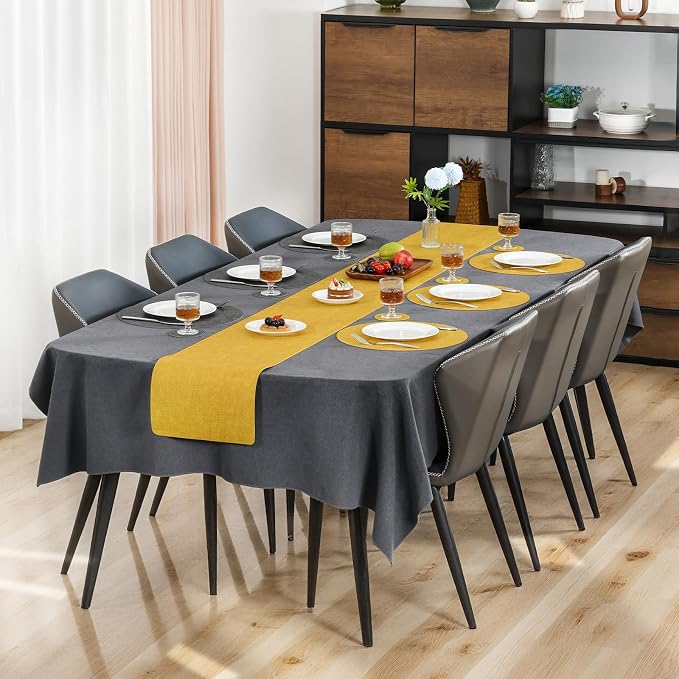 Myir JUN Round Placemats Dual Sided, Faux Leather Place Mats Set of 4 Indoor - Image 3
