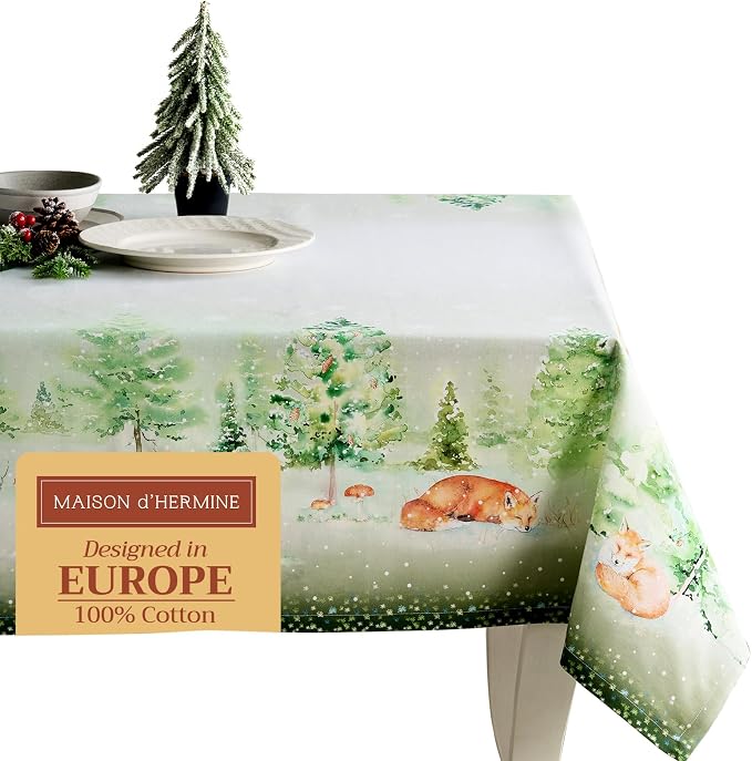 Maison d' Hermine Table Cloth Rectangle Table 100% Cotton 70 x 140 Inches Fall by MaisondHermine