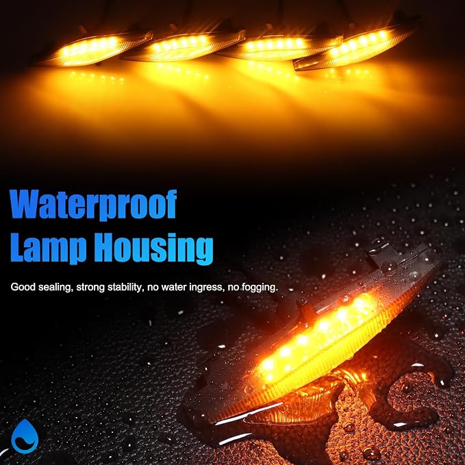 4 PCS Grill Led Lights, Amber Raptoor Grille Lights Plug Play Car Accessories - Image 5