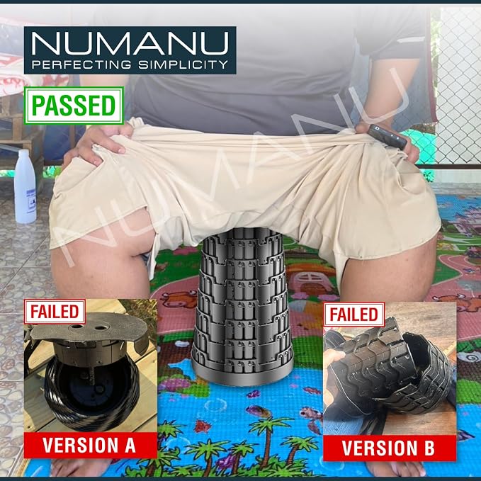 NUMANU 2025 Upgraded Collapsible Stool, Max 620lbs 2.5"-18" H Adjustable - Image 4
