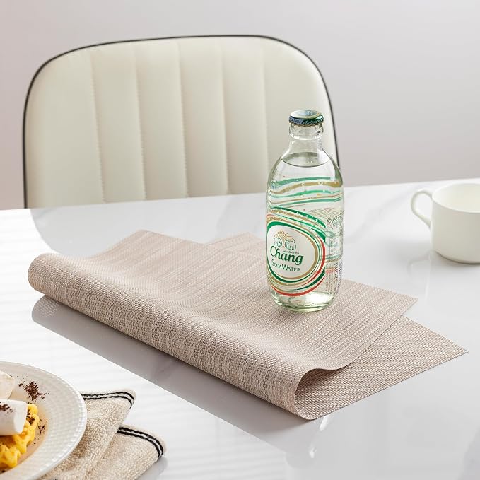 LEXMORE Placemats Set of 6 Vinyl/Plastic Woven Place Mats - Image 7