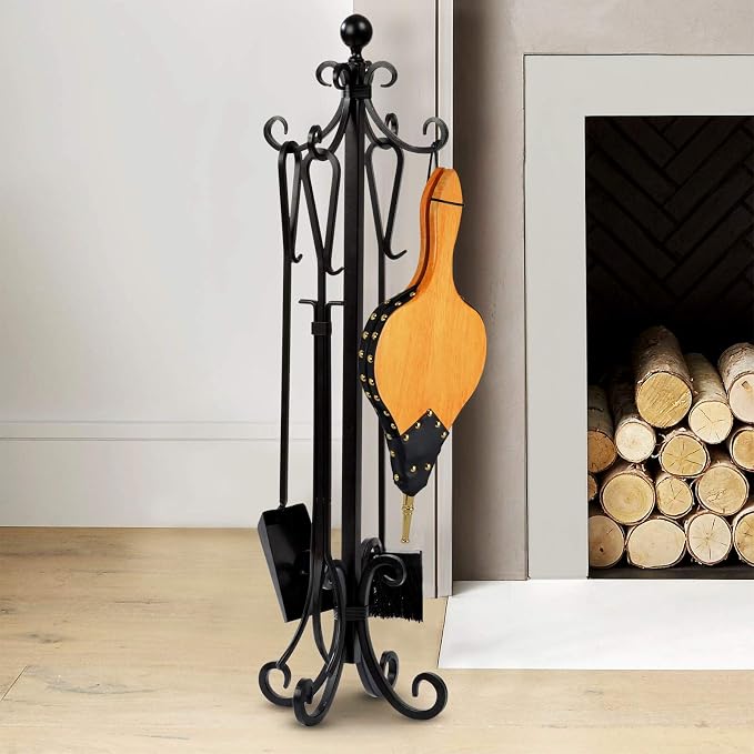 TJ.MOREE Fireplace Bellows Indoor 19"x 8" Large Wood Fire Blower - Image 6
