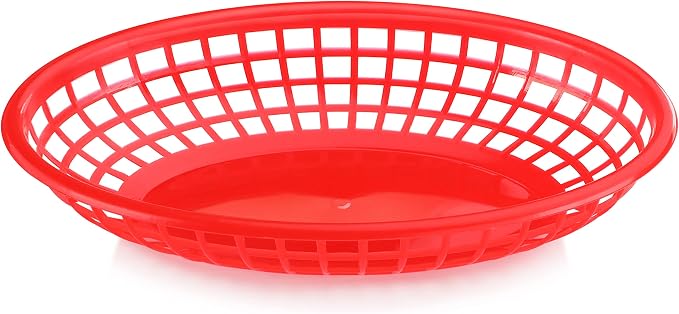 New Star Foodservice 44164 Fast Food Baskets, 9 1/4-Inch x 6-Inch Oval - Image 3