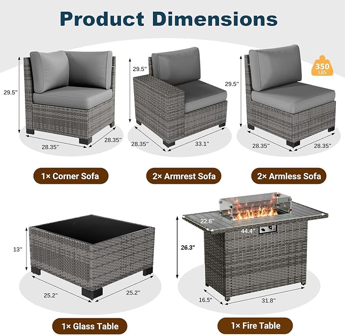 7 Piece Patio Furniture Set - Image 6