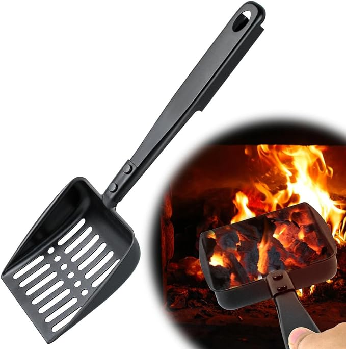 Hollow Out Fireplace Ash Sifter, Hollow Out Fireplace Shovel Metal Coal Ash by Unknown