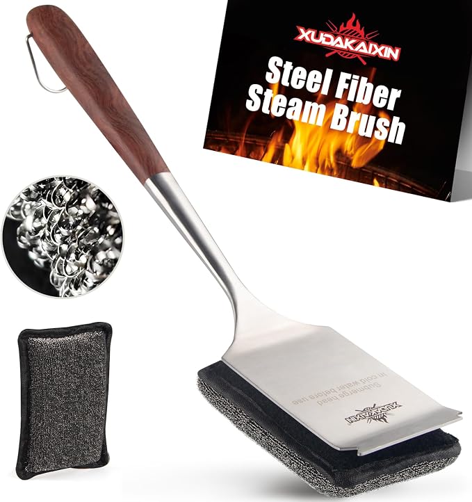 Bristle-Free Steam Cleaning Grill Brush, by XUDAKAIXIN