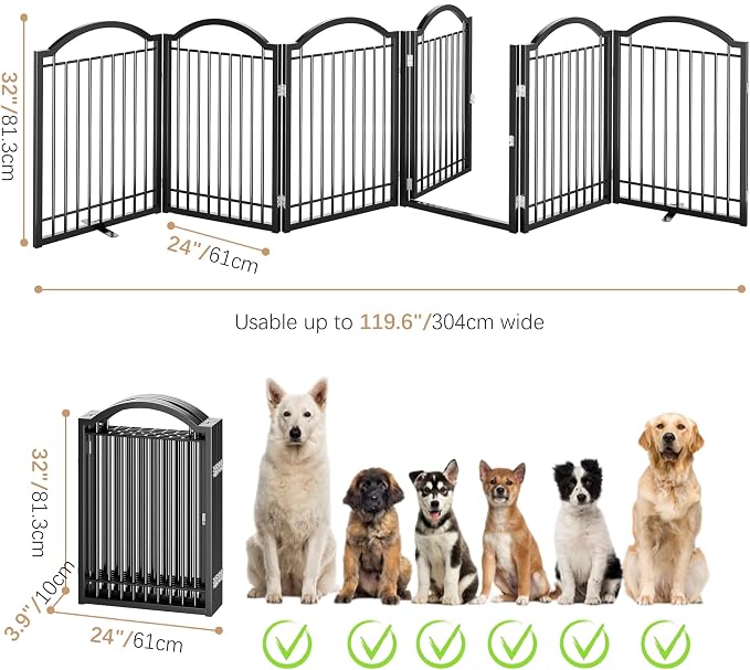 BHG Metal No-Assembly Freestanding Dog Gate - Image 6