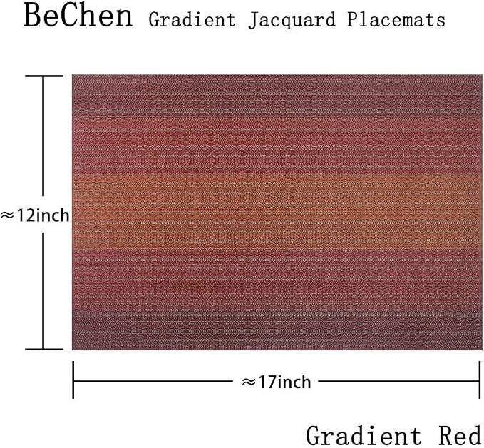 Vinyl Placemats, Washable Table Mats Easy to Clean Woven Placemats - Image 2