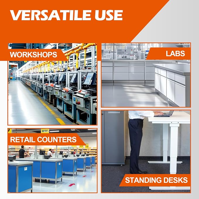 Black Rubber Bubble Anti-Fatigue Workplace Mat, Non-Slip Comfort Standing Floor - Image 7