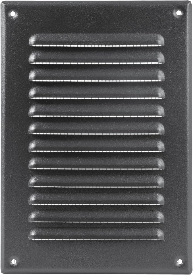 Square Ventilation Grille / 5" x 7" Inch Inside Measurement/Black Metal Air by Unknown