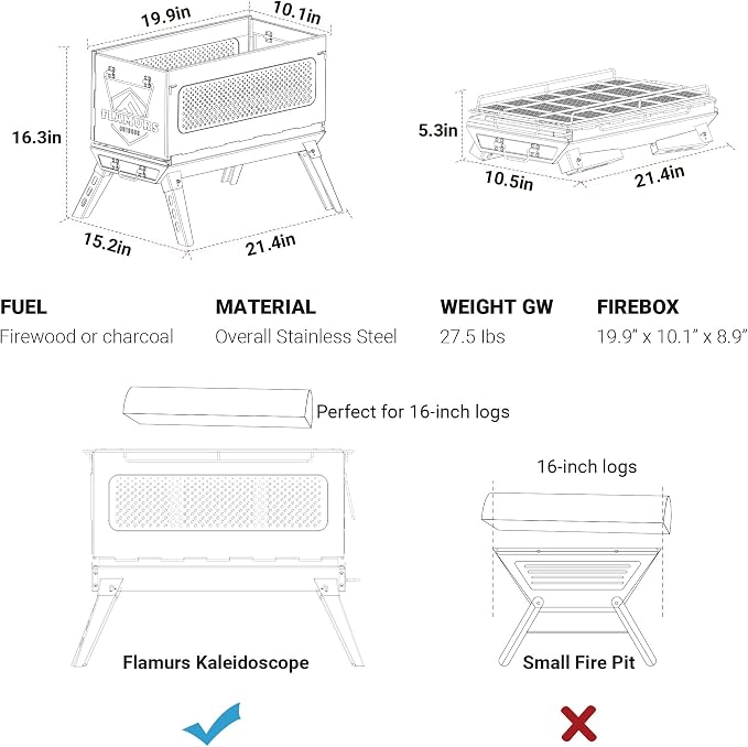 20-Inch Smokeless Fire Pits for Outdoor - Image 2