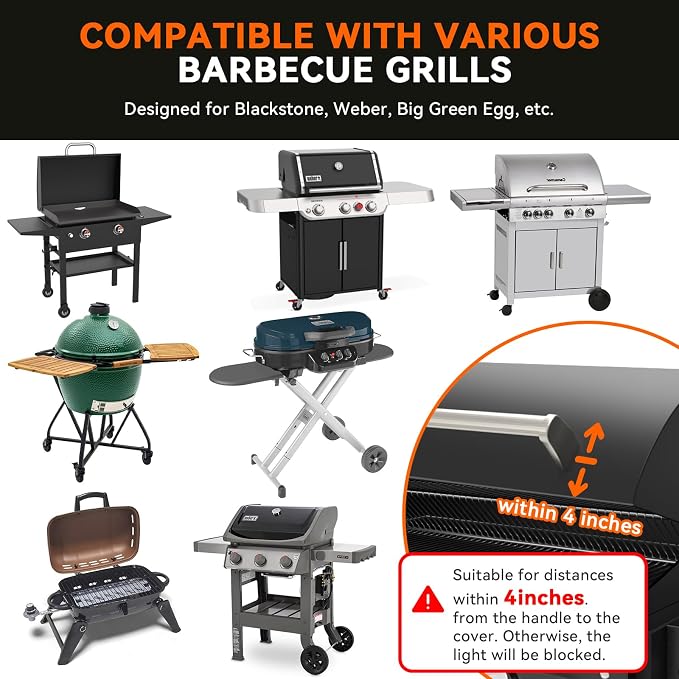 Grill Lights for Outdoor Grill Designed for Blackstone Weber Griddle, Magnetic - Image 5