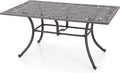PHI VILLA Cast Aluminum Rectangular Patio Dining Tables by PHIVILLAThepioneerofcomfortablehouseholdsupplies
