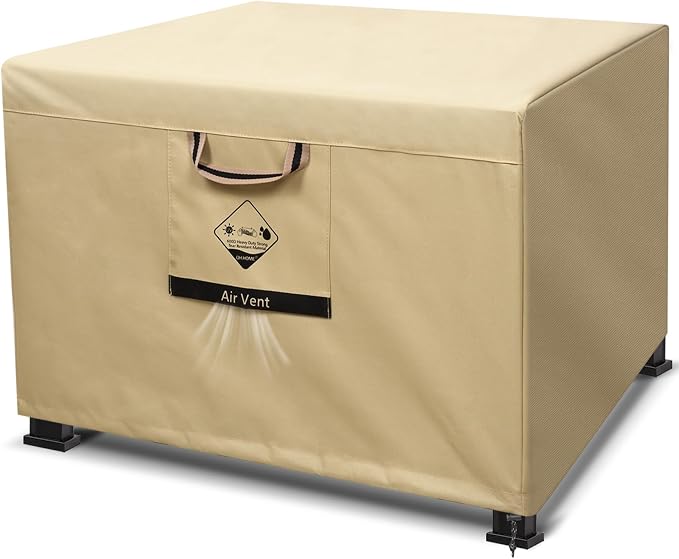 738N Max Tension, Gas Fire Pit Cover Square, Fits by QHHOME