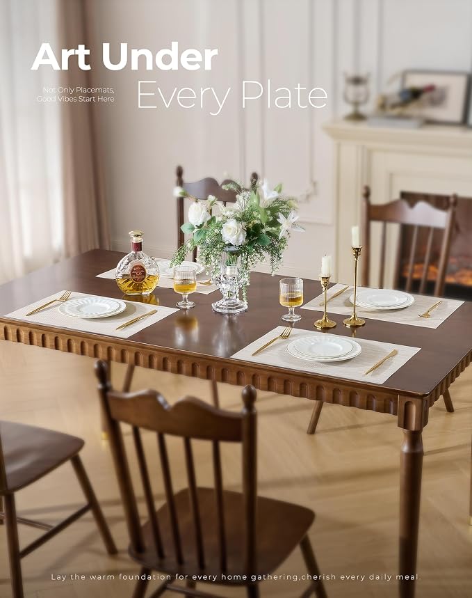 Leetaltree Beige White Placemats Set of 20 - Image 2