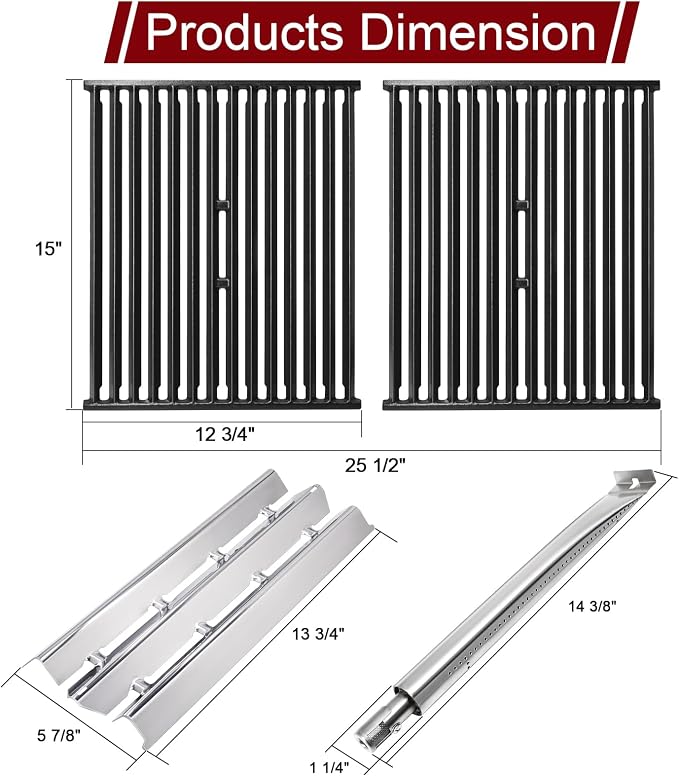 Hiorucet Grill Parts for Broil King 9864-27, Connaisseur 90, Signet 20 40 70 90 - Image 2
