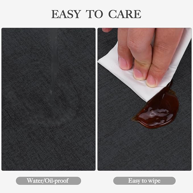 Faux Leather Heat Resistant Placemats Set of 4 – Waterproof Oilproof Wipeable - Image 3
