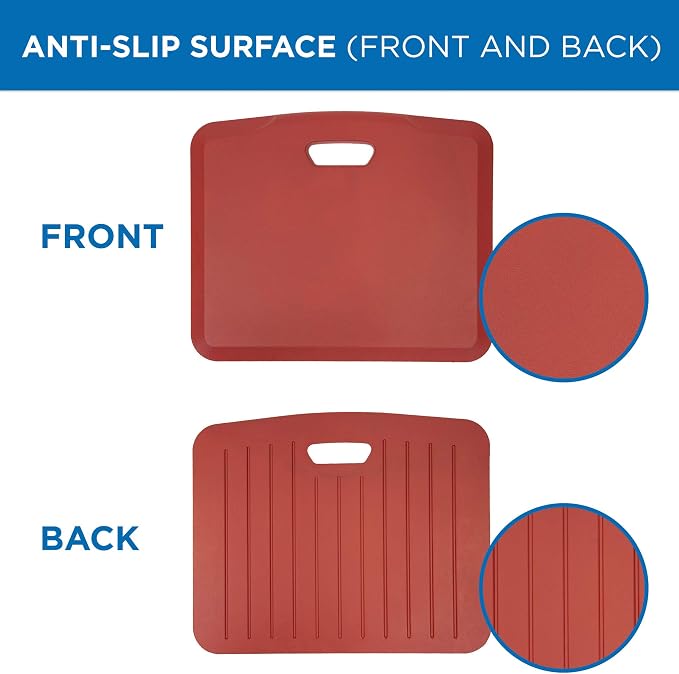 Mount-It! Standing Desk Floor Mat | Red Standing Comfort Mat - Image 9