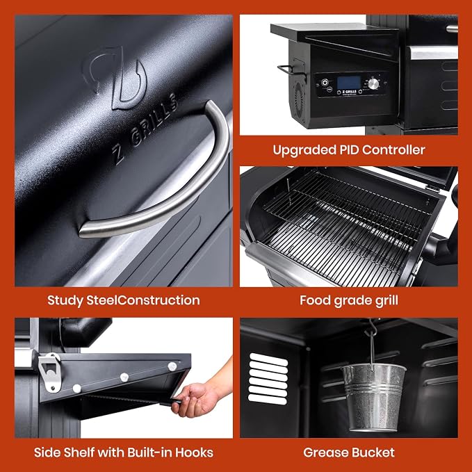 Z GRILLS Wood Pellet Grill & Smoker 8-in-1 Pellet Grill - Image 4