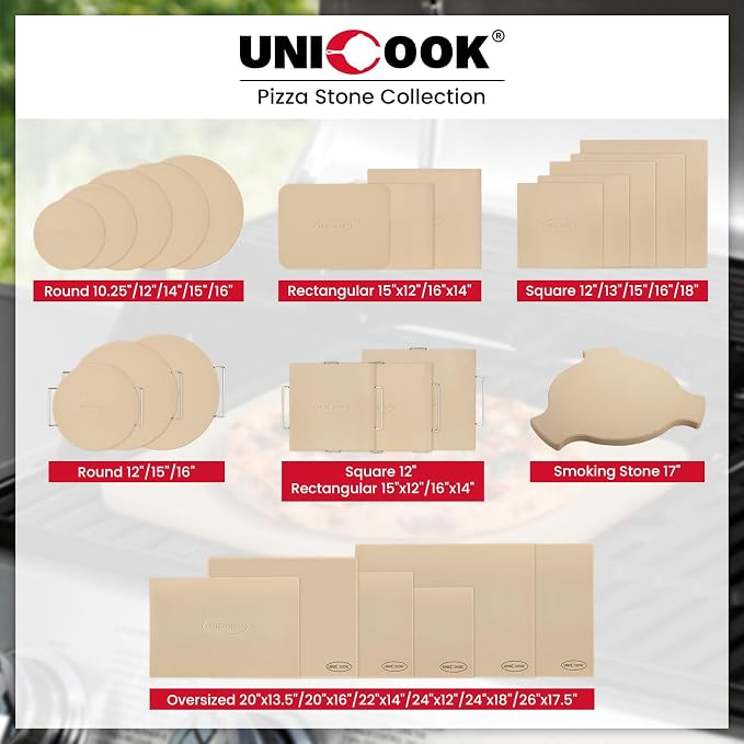 Unicook Round Pizza Stone 10.25 Inch, Small Bread Baking Stone - Image 7