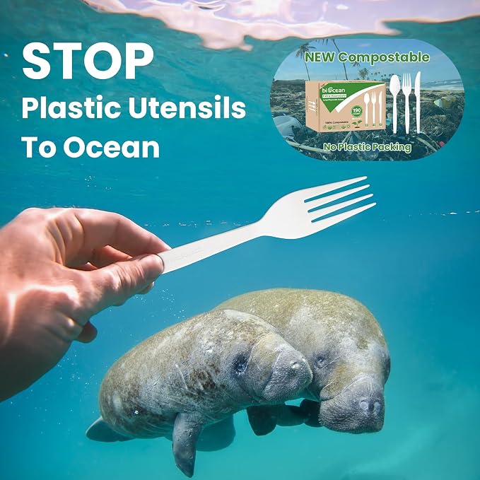 Extra Heavyduty Compostable Forks Disposable Cutlery No Plastic Forks Large - Image 6