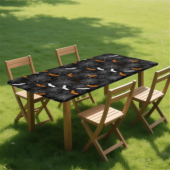 Rectangle Table Cloth Cover Waterproof Elastic Fitted Polyester Fitted - Image 8