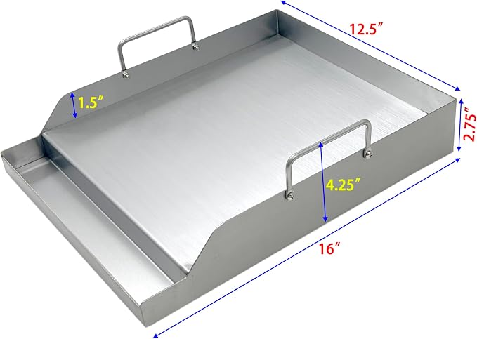 Direct Store Parts DS125 Stainless Steel BBQ Cooking Griddle, Universal Flat - Image 2