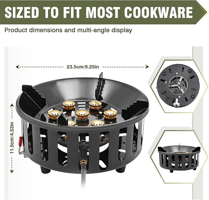 Bestfire Propane Burner, 000 BTU Single Burner Gas Stove - Image 2
