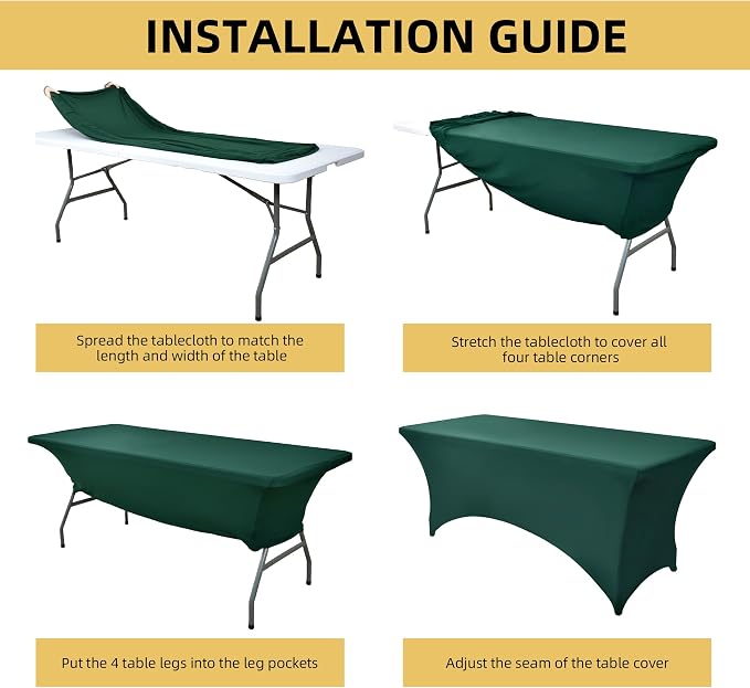 10-Pack 6ft Spandex Table Covers - Image 5