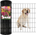 Black PVC Coated Welded Wire Fence 24 Inch x 50 Foot, 2 Inch x 4 Inch 14GA by FOREHOGARGARDEN%EF%BC%86HOME