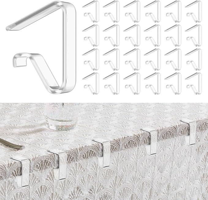 24pcs Table Cloth Holder Clips, Plastic Table Cloth Clip Clamps by Unknown