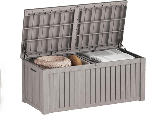 150 Gallon Resin Deck Box, Waterproof Outdoor Storage Bin by Decksplore%E2%80%94BuiltforOutdoor