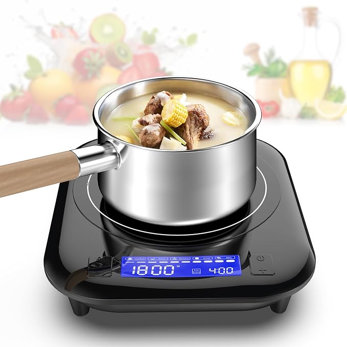 Single Induction Cooktop, 1800W 110V Single Burner Cooktop, Induction Hot Plate - Image 9