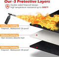 Grill Floor Mat, Fiberglass Silicone-Coated, Black, 76 x 48 Inch