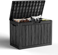 45 GallonOutdoor Storage Box, Resin Deck Boxes Waterproof, IndoorOutdoor Bin by GGYI