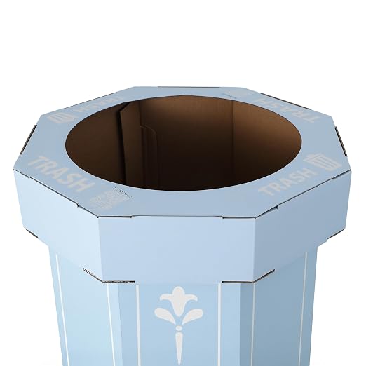 Eyely MPH1301B-SET2 Sal 25-Gallon Disposable Corrugated Cardboard Event Trash - Image 6
