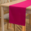 Encasa XO Table Runner 13"x72" Long | Cotton Canvas Fabric | Hot Pink Solid by EncasaXO