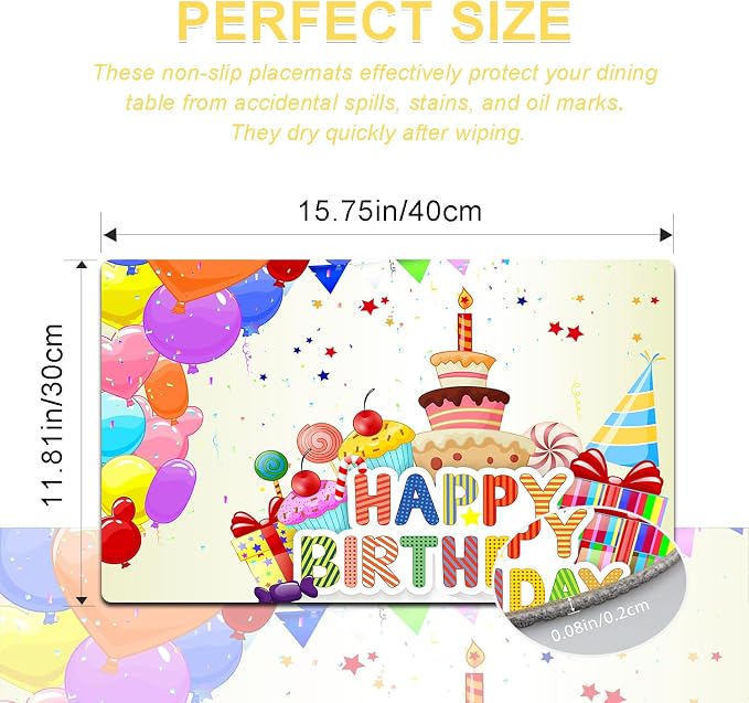 Birthday Placemats Set of 4 - Image 5