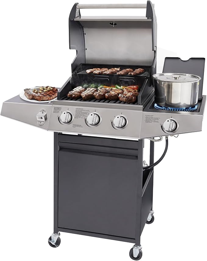 Unovivy 3-Burner Propane Gas Grill by Unovivy