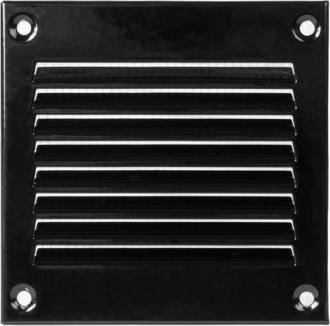 Repa Market 5-Pack 4x4 Inch Air Vent Cover/Black Galvanized Steel Louvered - Image 6