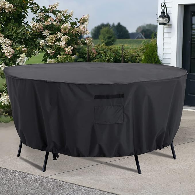 Tempera Patio Round Furniture Cover, Anti-Fading and UV Resistant Sectional Sofa - Image 7