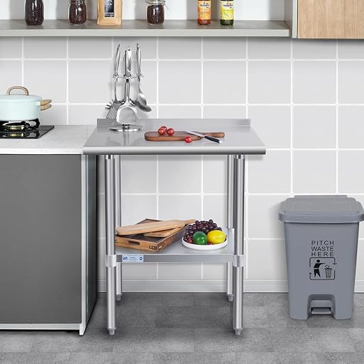 Hally Stainless Steel Table for Prep & Work 18 x 24 Inches, NSF Commercial - Image 2