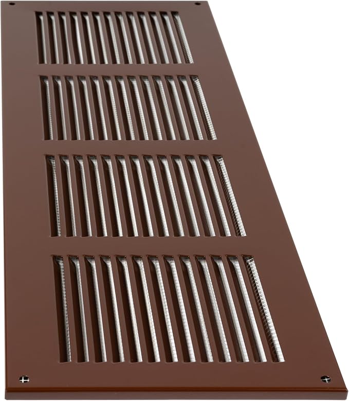 Repa Market Air Vent Cover 16x6 Inch Brown Galvanized Steel Louvered Grill Cover - Image 8