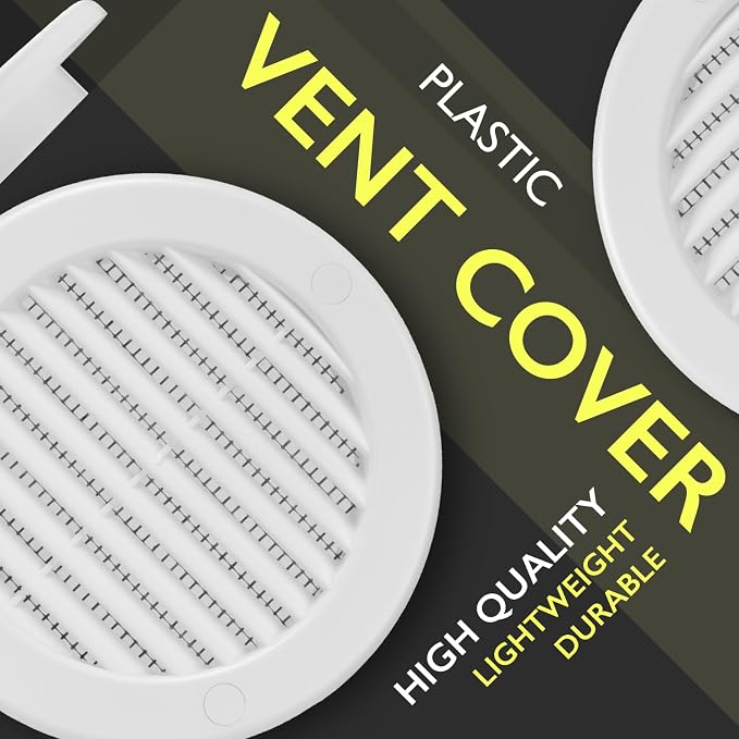 4 Inch White Air Vent Cover – Pack of 10 – Plastic Round Air Vent Grill Cover - Image 6