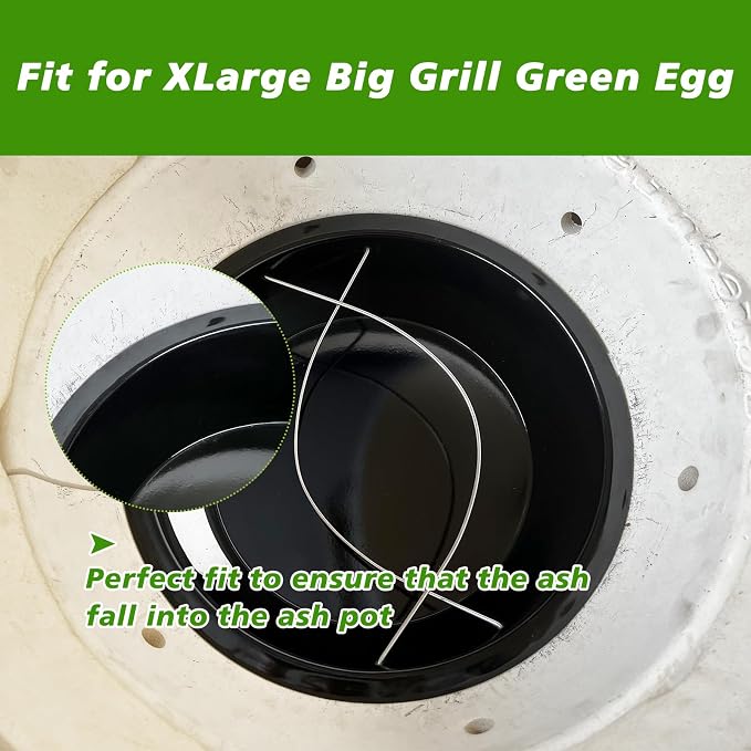 KAMaster Ash Can with Handle Compatible with XL Big Green Egg, Charcoal Ash - Image 3