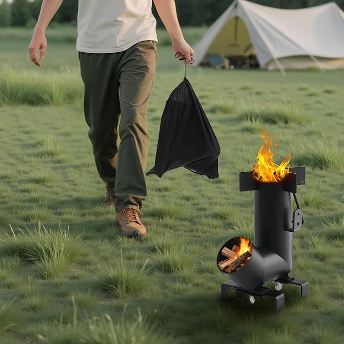 VEVOR Camping Rocket Stove, Wood Burning Portable Rocket Stove - Image 8